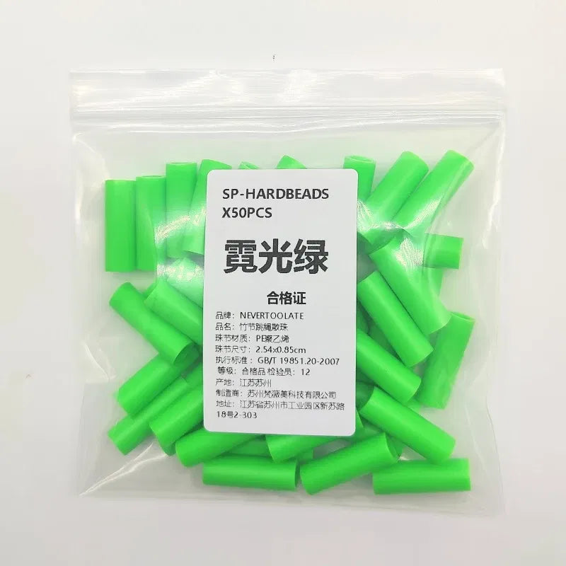 Color: Red - NEVERTOOLATE 1 inch Hard beads spare parts 50pcs jump rope beaded skip rope beads 18 colors accessories DIY material backup