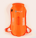 Color: Orange, Size: 28 - Double Airbag Swimming Buoy Floating Mark Detachable Shoulder Waterproof Backpack